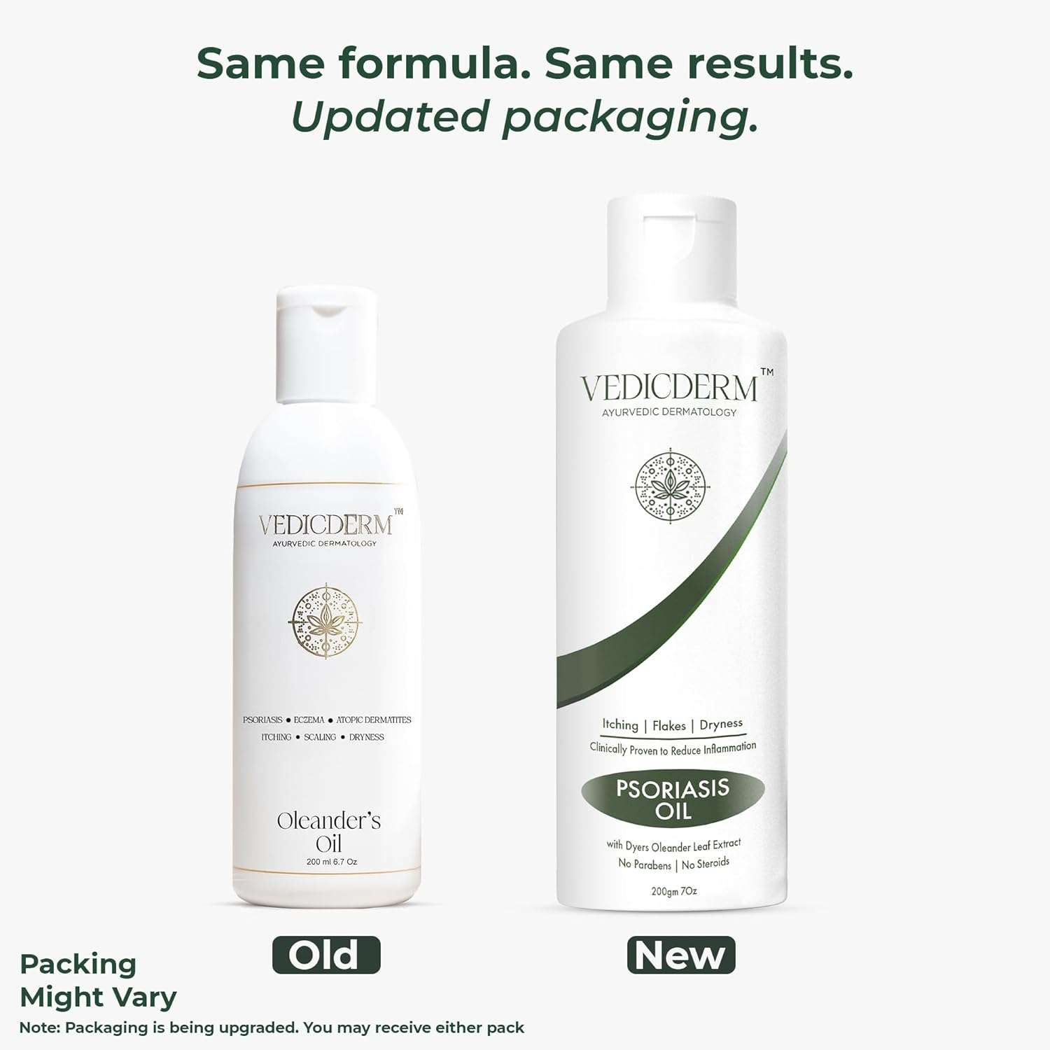 VedicDerm Oleander's Oil for Psoriasis, Eczema, and Atopic Dermatitis