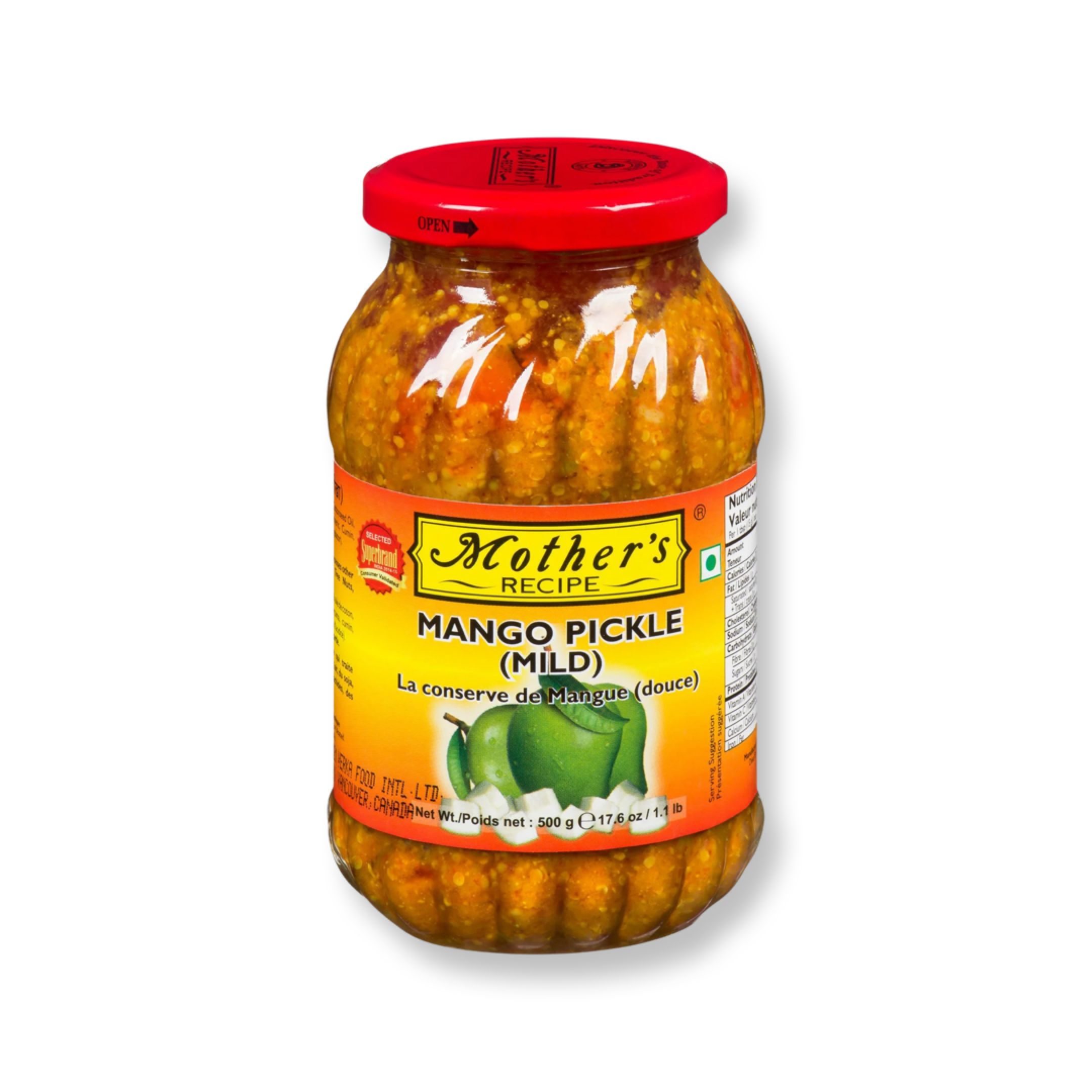 Mother’s Mango Pickle Mild 500gm