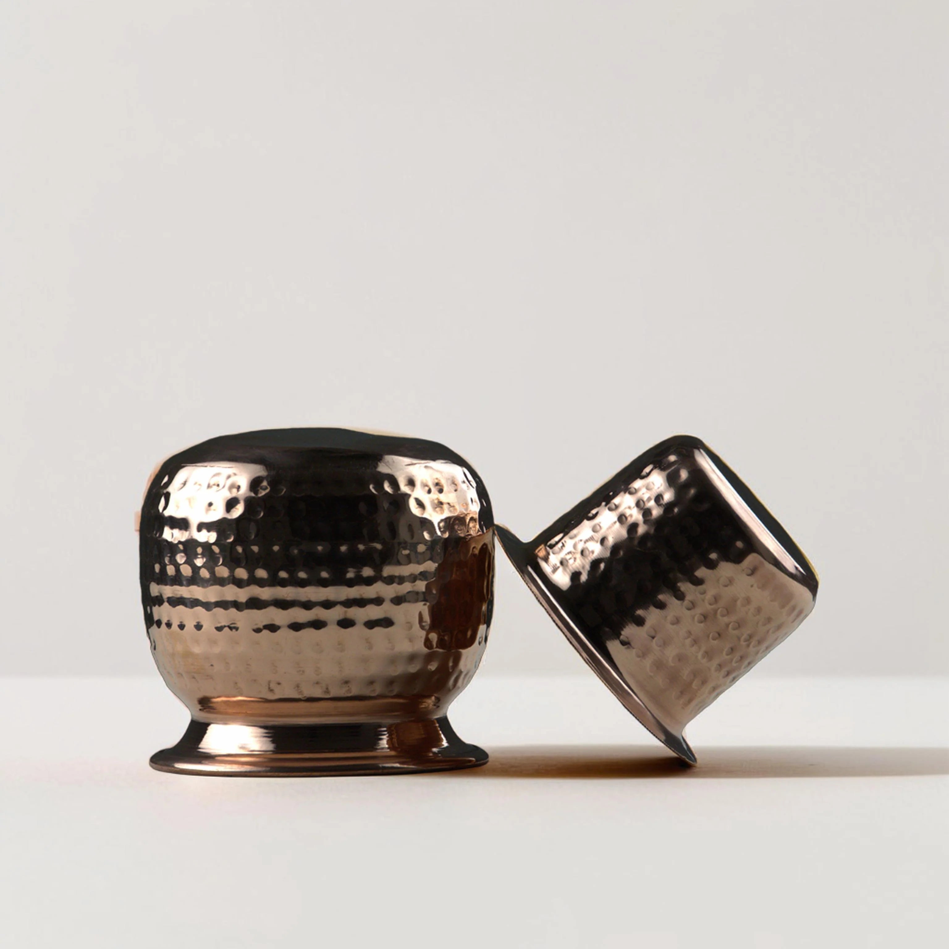 Health Smith Pure Copper Cashew Lota & Tumbler with Hammered Finish