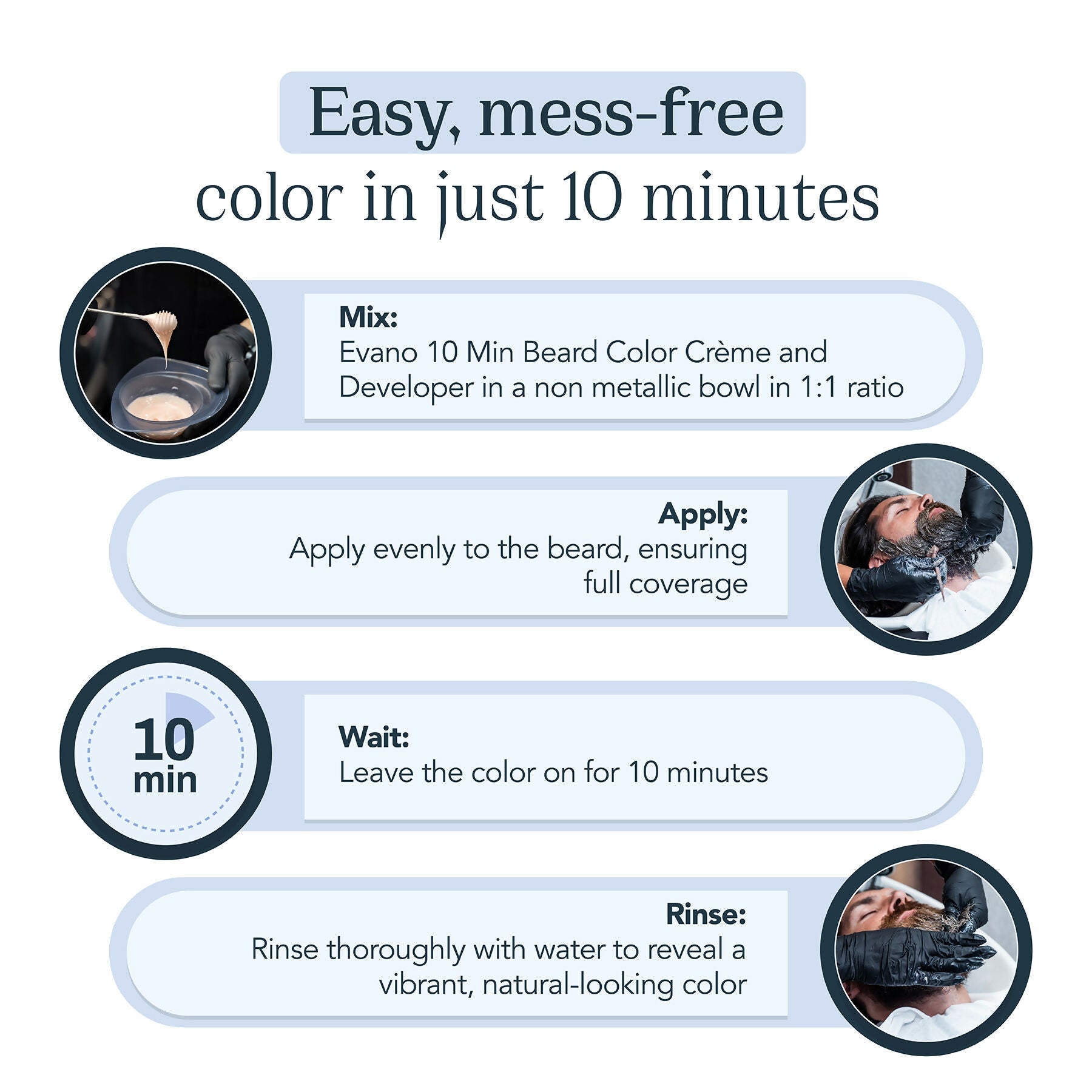 Evano Professional Beard Color For Men-Natural Black