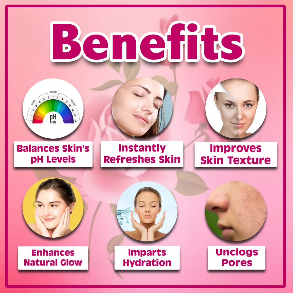 VedicAyurveda Rose Toner & Mist Steam Distilled Rose Water
