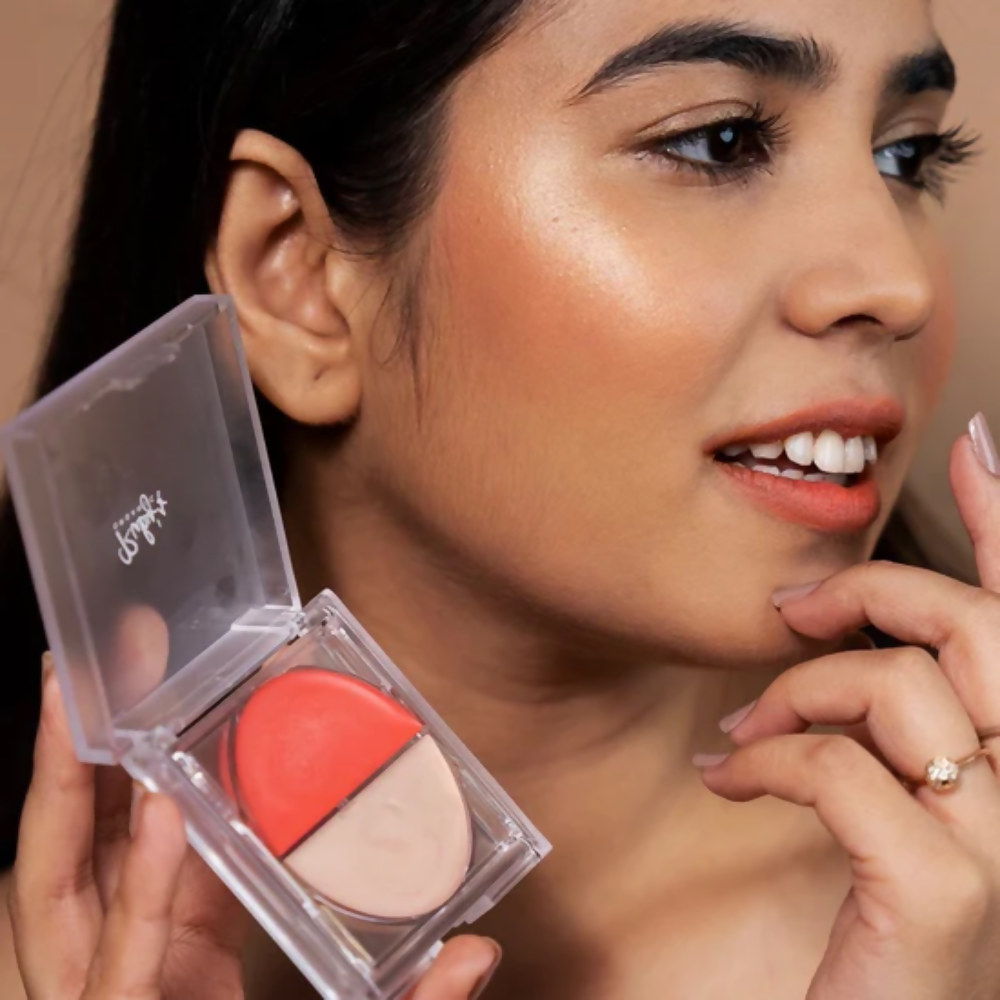 Ruby's Organics Crème Duo (Blush + Highlighter) - Peach + Aura