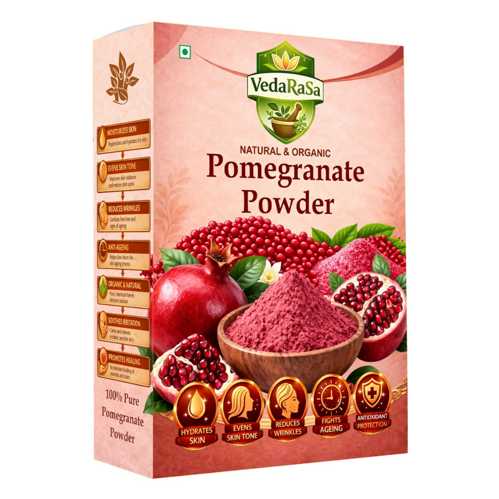 VedaRasa Pomegranate Powder For Glowing Skin & Immunity Boost Natural Fruit Powder