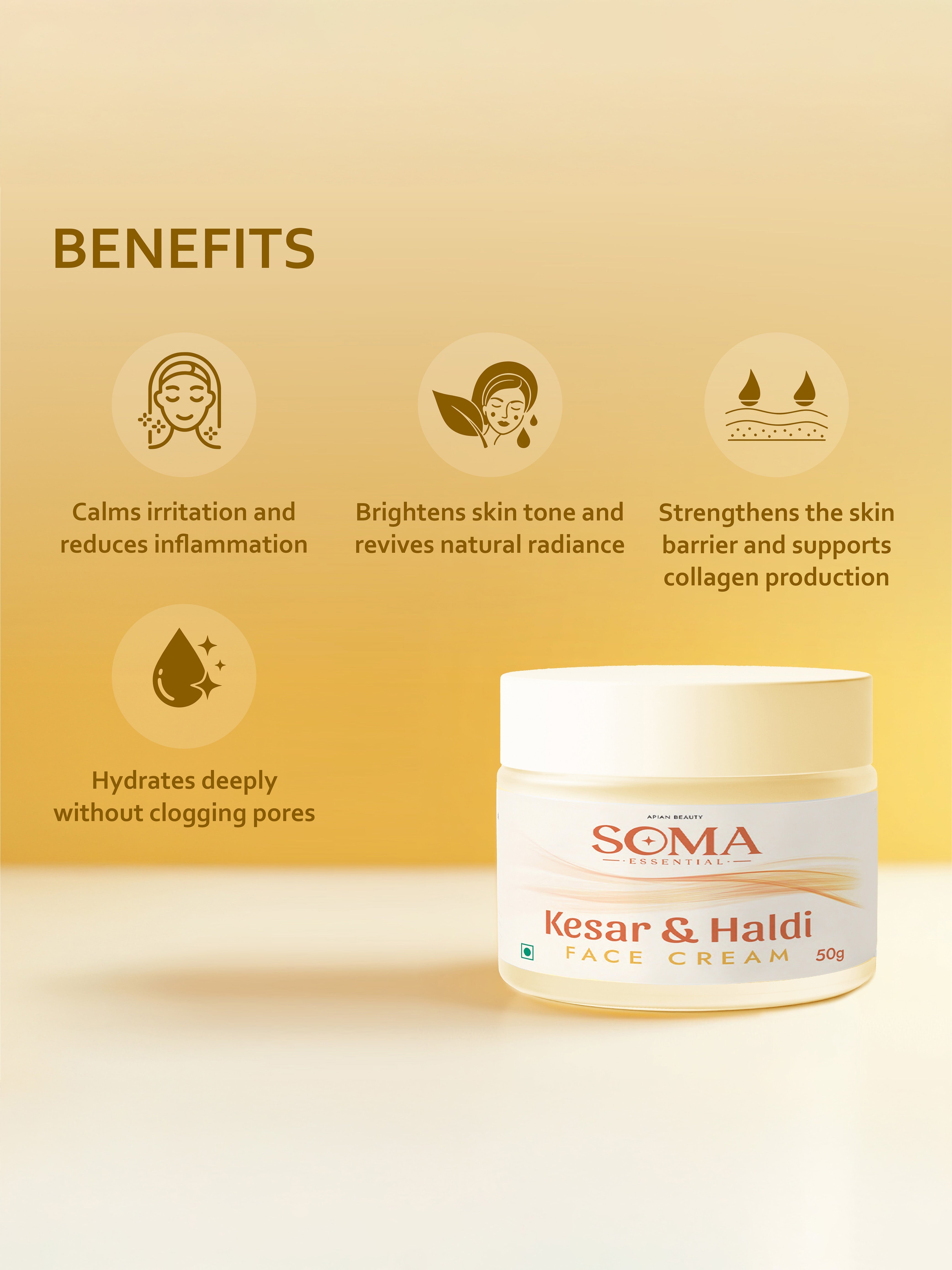 Soma Essential Apian Morning Glow Ritual - Vitamin C Serum + Haldi Kesar Cream