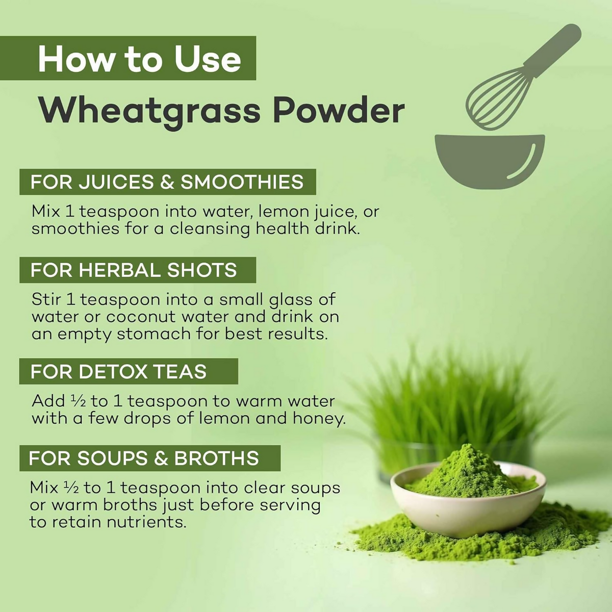 Ishva Wheatgrass Powder Pure & Natural Superfood Detoxifies, Supports Digestion & Promotes Vitality