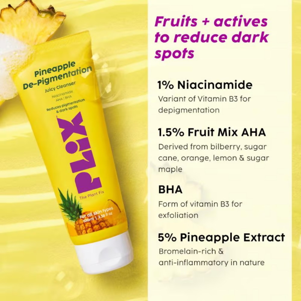 PLIX The Plant Fix Pineapple Depigmentation Regime With Fruity Toner & Cleanser