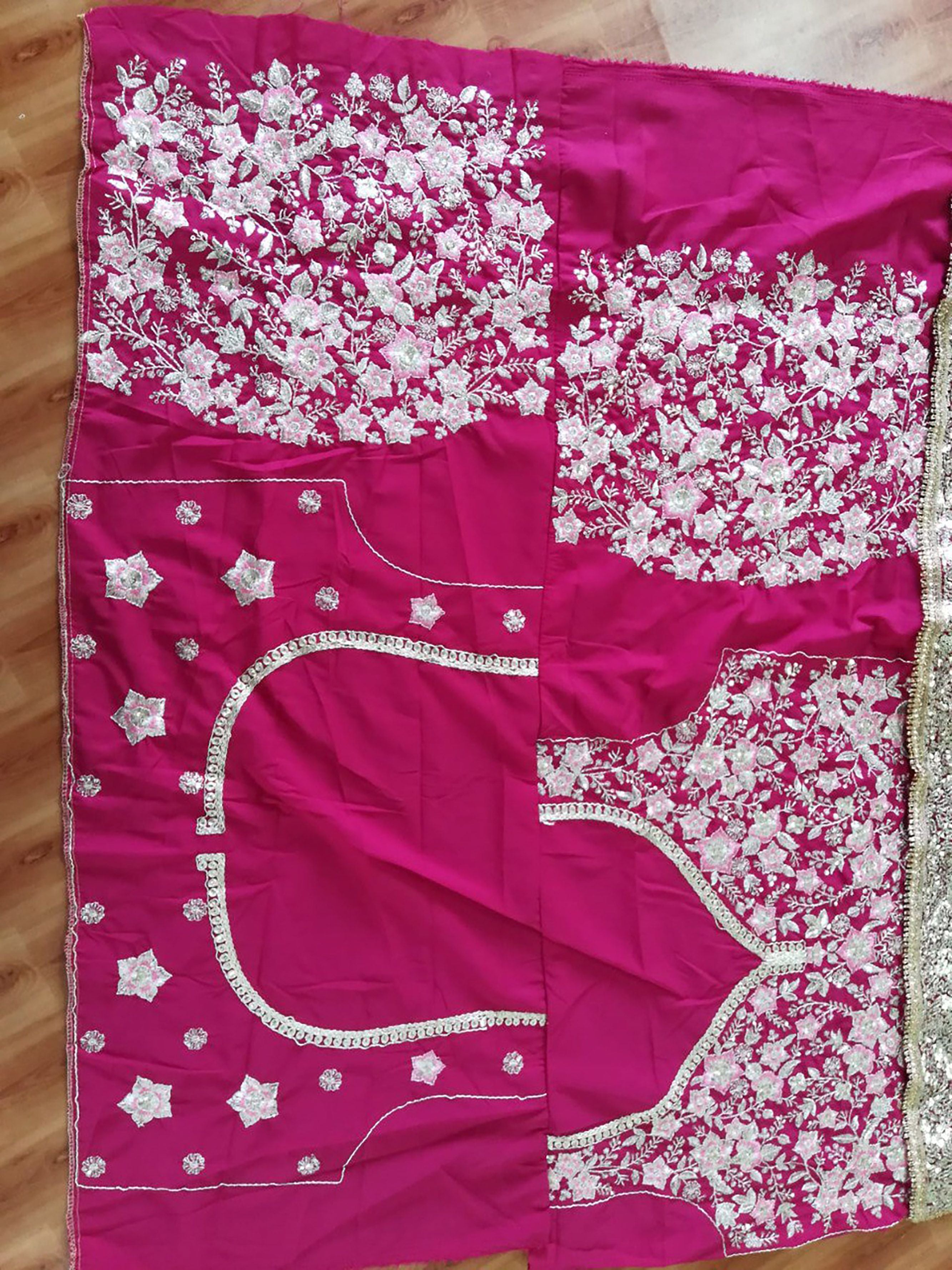 Aastha fashion off magenta Lehenga Choli with silk fabric blouse fabric