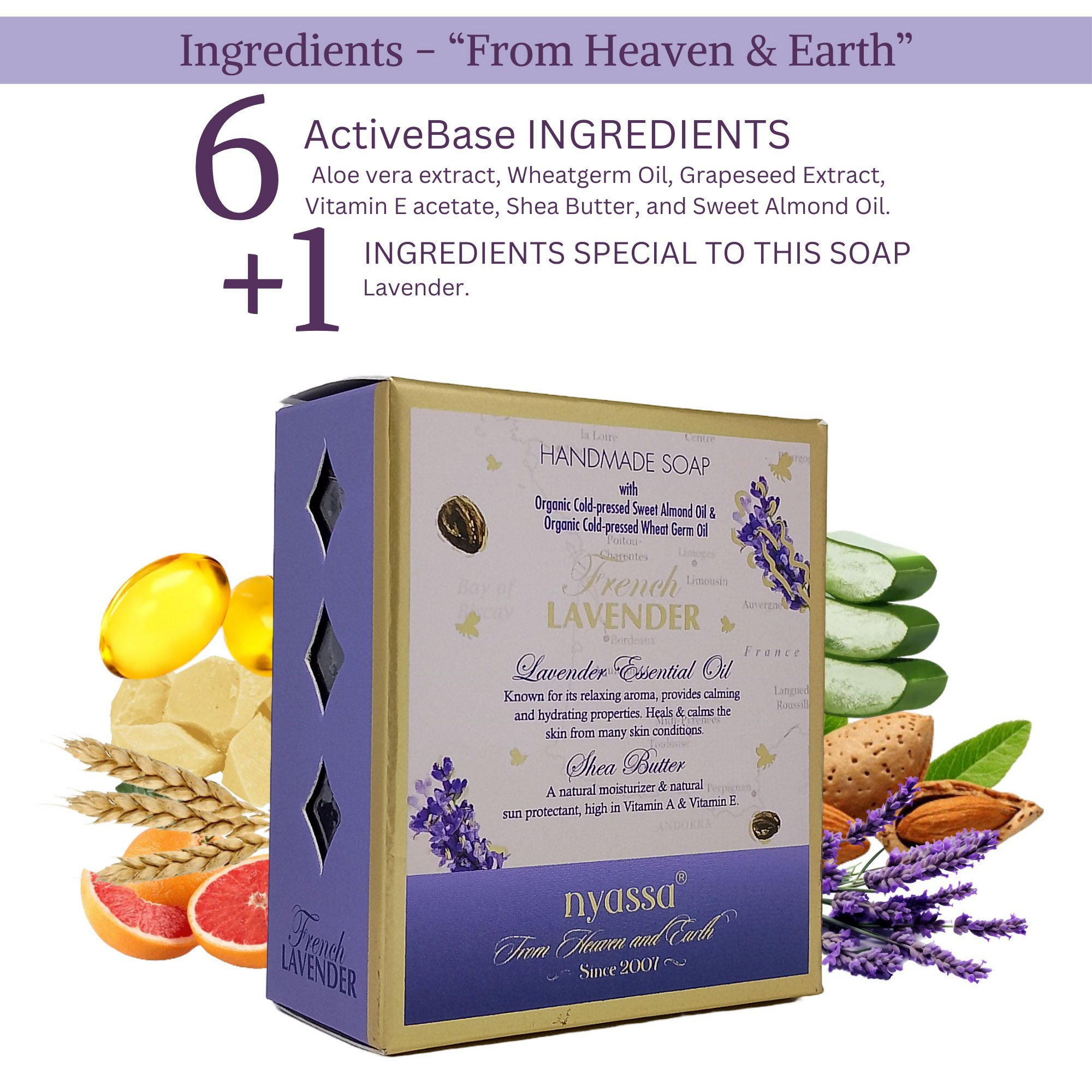 Nyassa Luxurious French Lavender Handmade Soap
