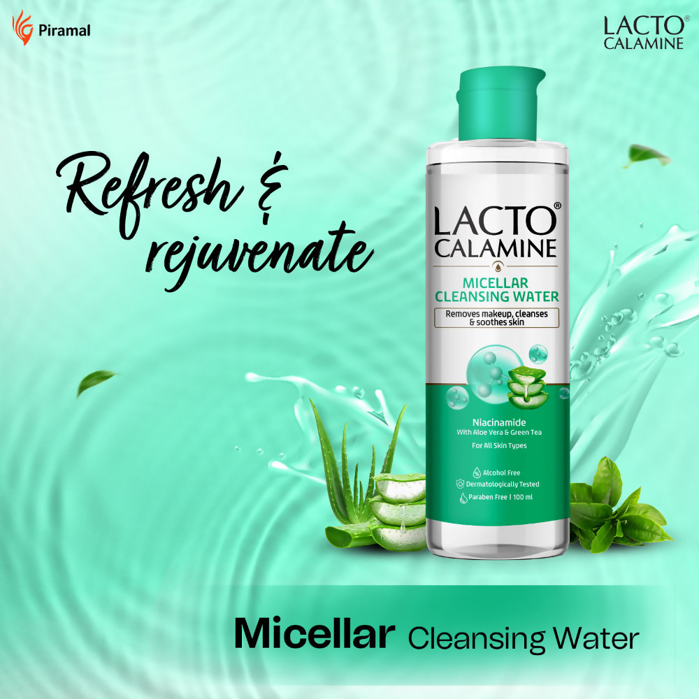 Lacto Calamine Micellar Cleansing Water,Removes Makeup & Clears Skin