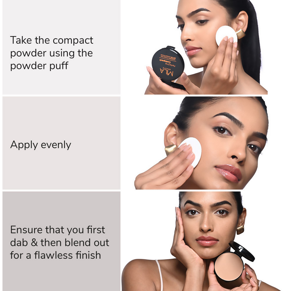 Mila Beaute Superstay Natural Matte Finish Perfecting Compact Powder with SPF 15 - Natural