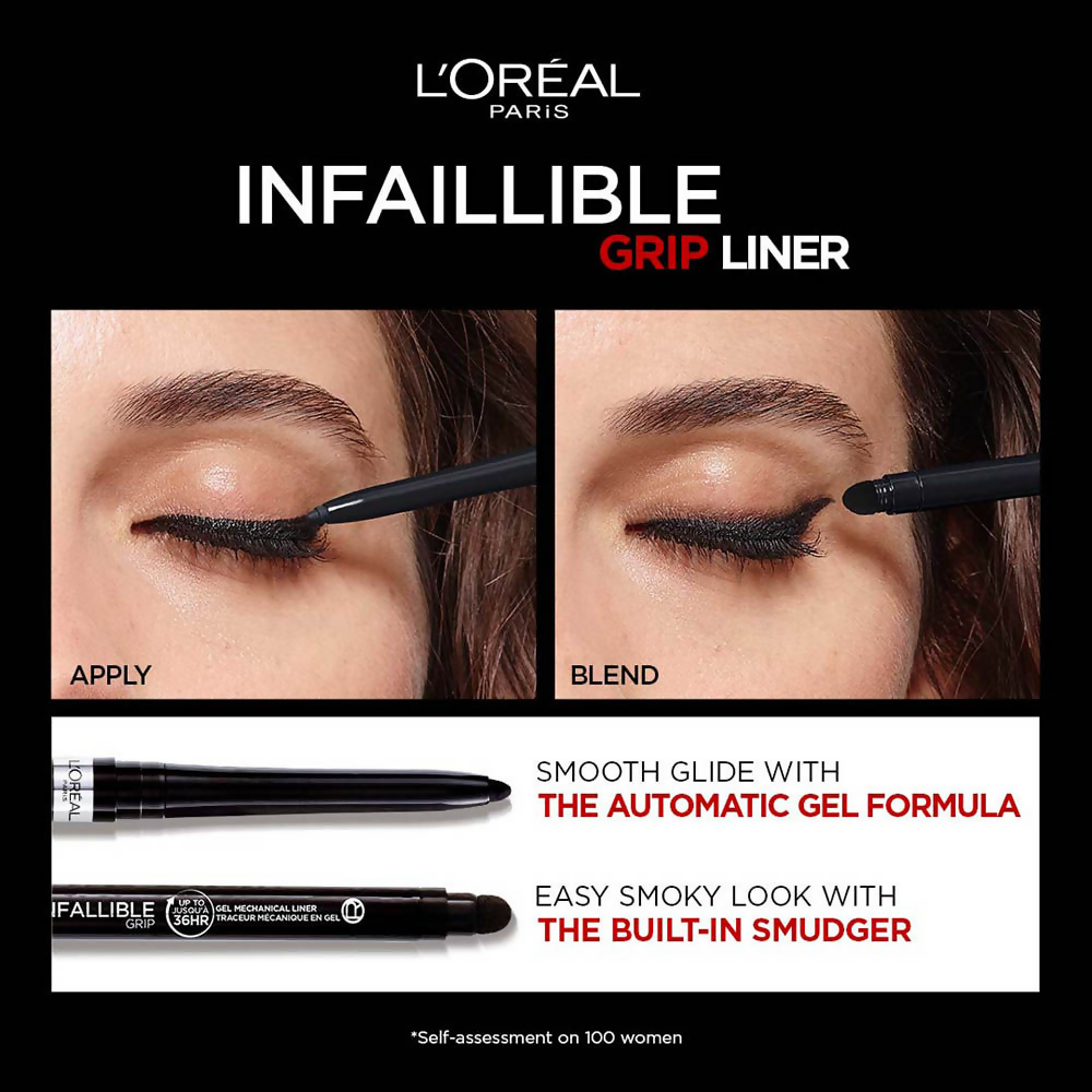 L'Oreal Paris Infaillible Grip Upto 36H Gel Automatic Eye Liner - 004 Brown Denim