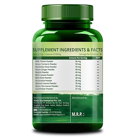 Himalayan Organics Plant Based Liver Support Vegetarian Capsules