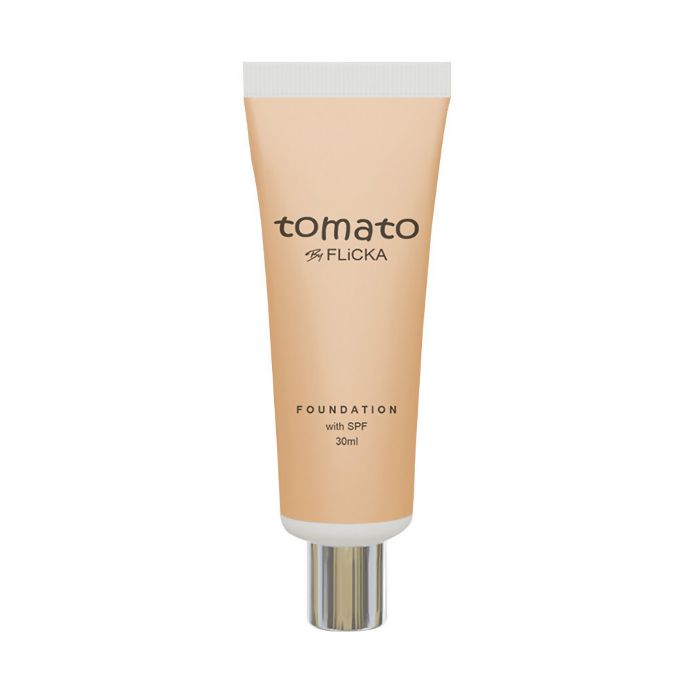 Flicka Cosmetics Tomato Moisturizing Lightweight & Long Lasting Liquid Foundation Walnut 04