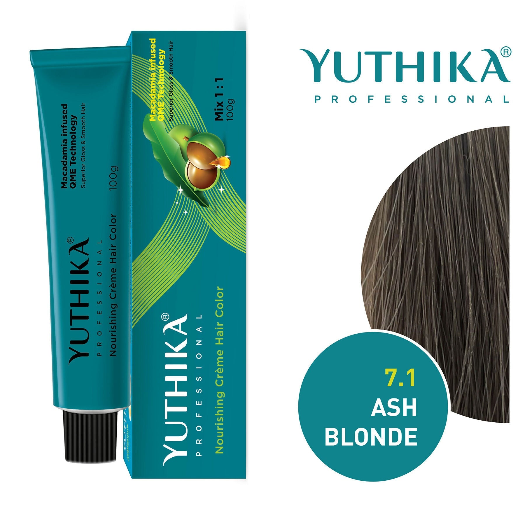 Yuthika Professional Creme Hair Colour -Ash Blonde