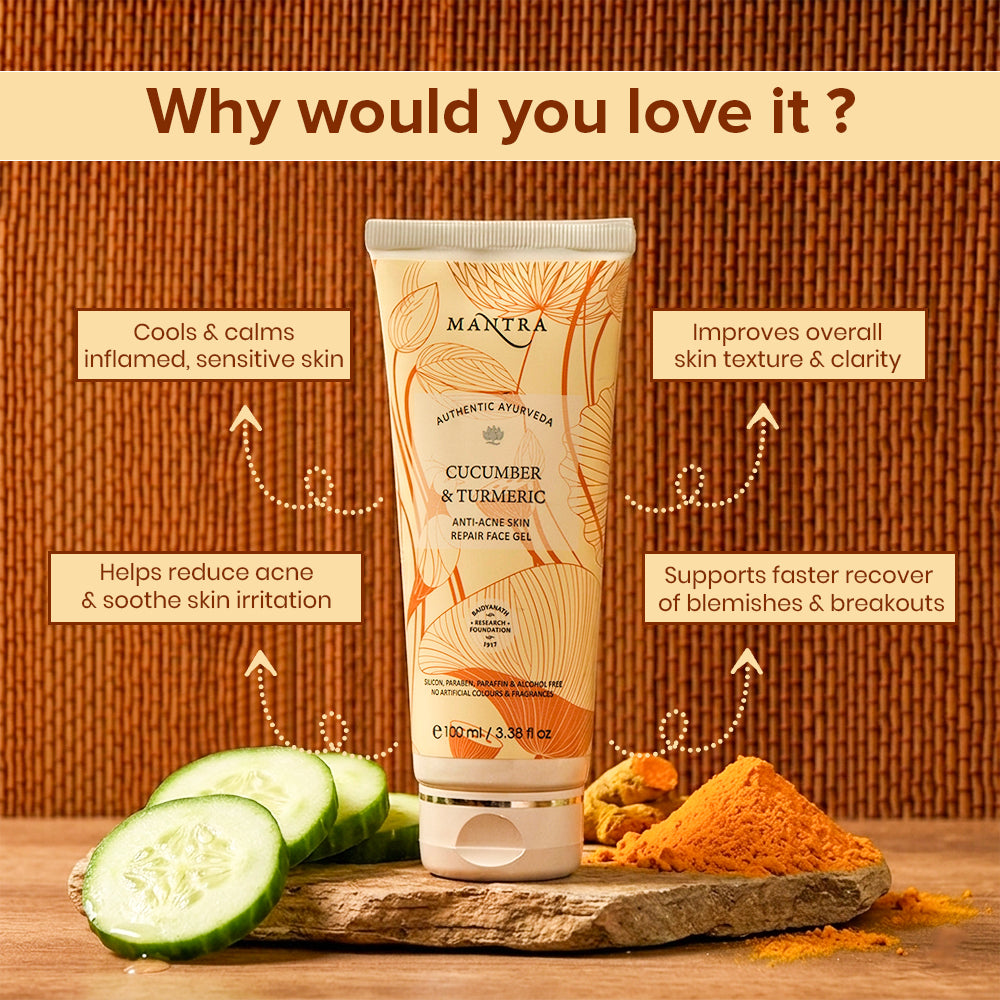 Cucumber Turmeric Anti Acne Skin Repair Face Gel - Image 4