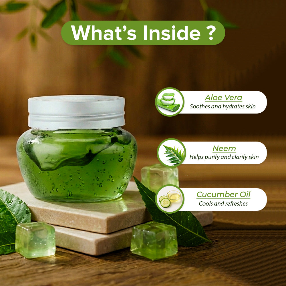 Face Gel Revive Restore Pure Aloe Neem Cucumber - Image 4