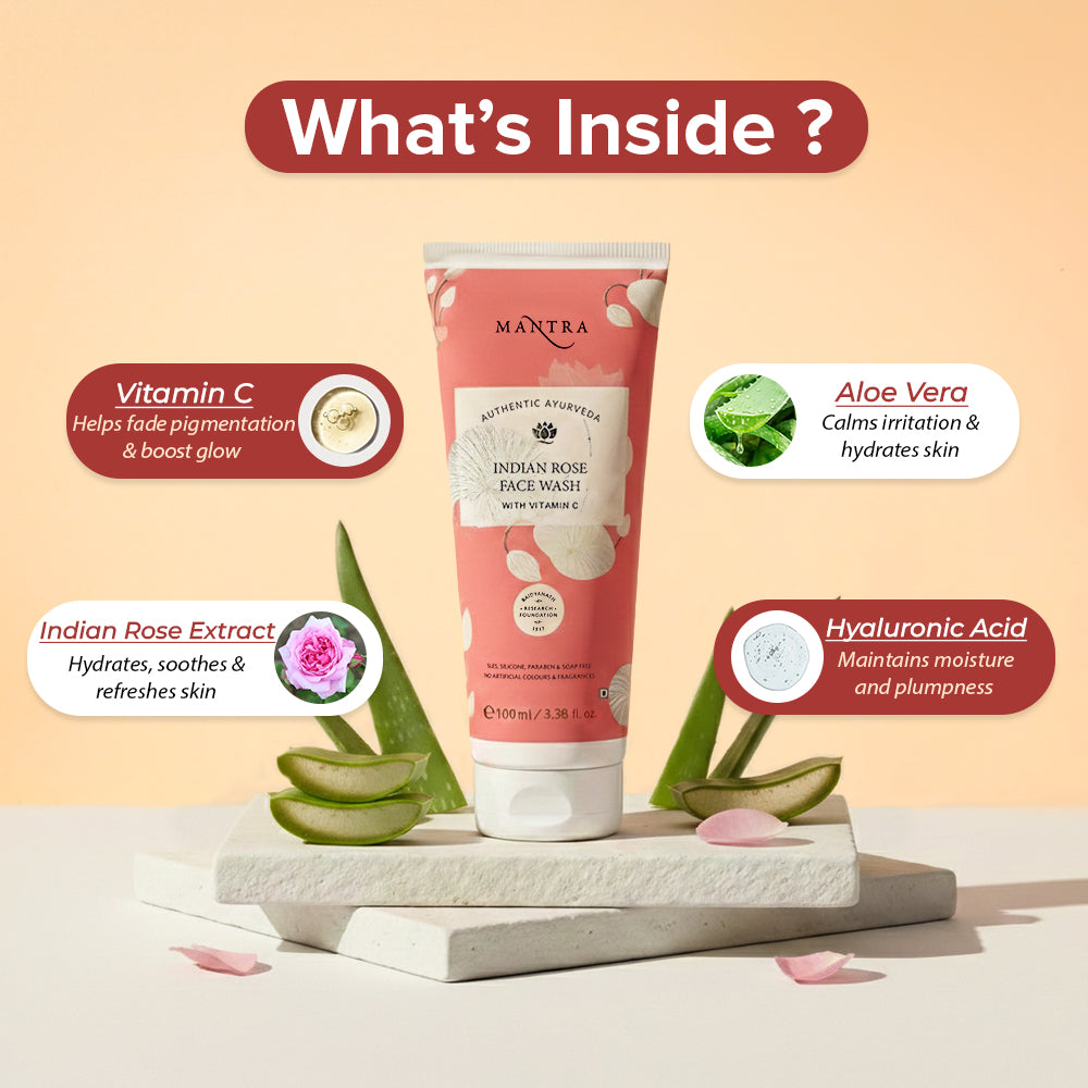 Indian Rose Face Wash With Vitamin C - Image 4