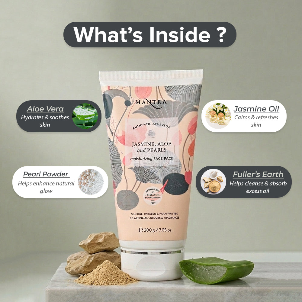 Jasmine Aloe And Pearls Moisturizing Face Pack - Image 4
