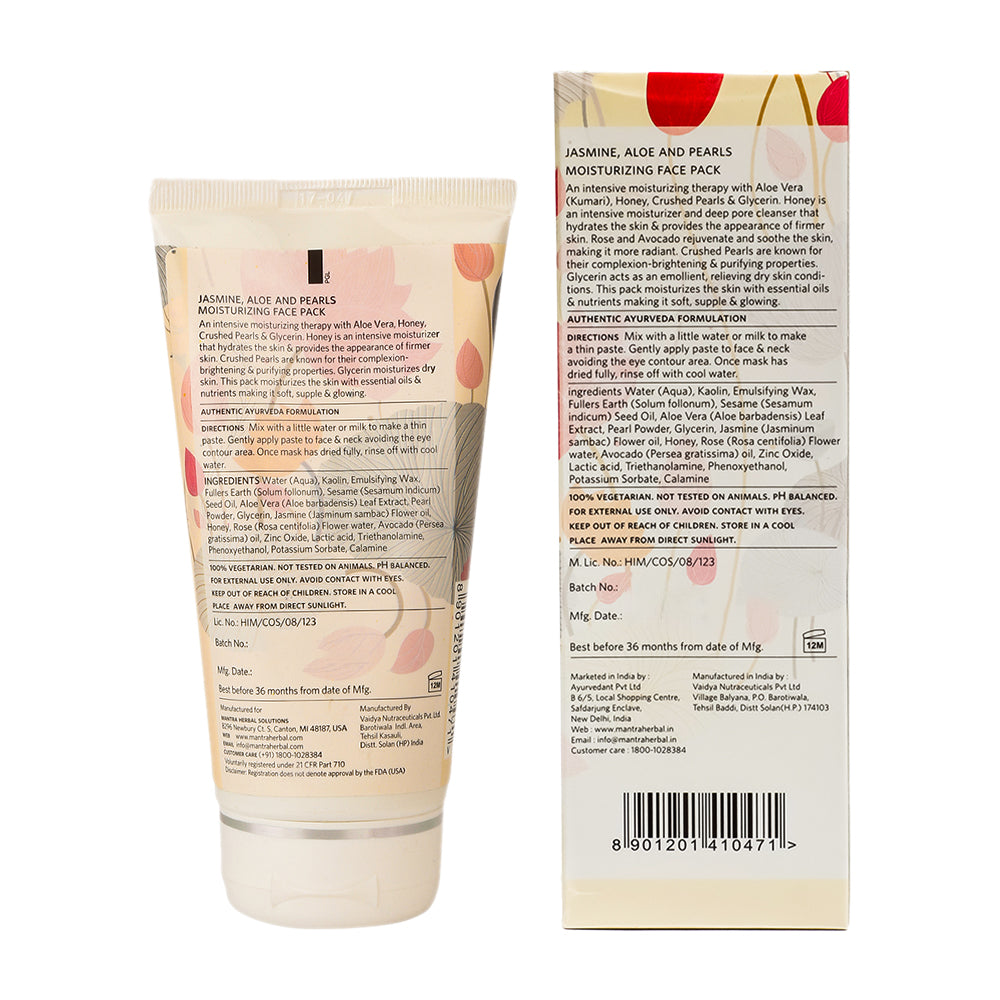 Jasmine Aloe And Pearls Moisturizing Face Pack - Image 8