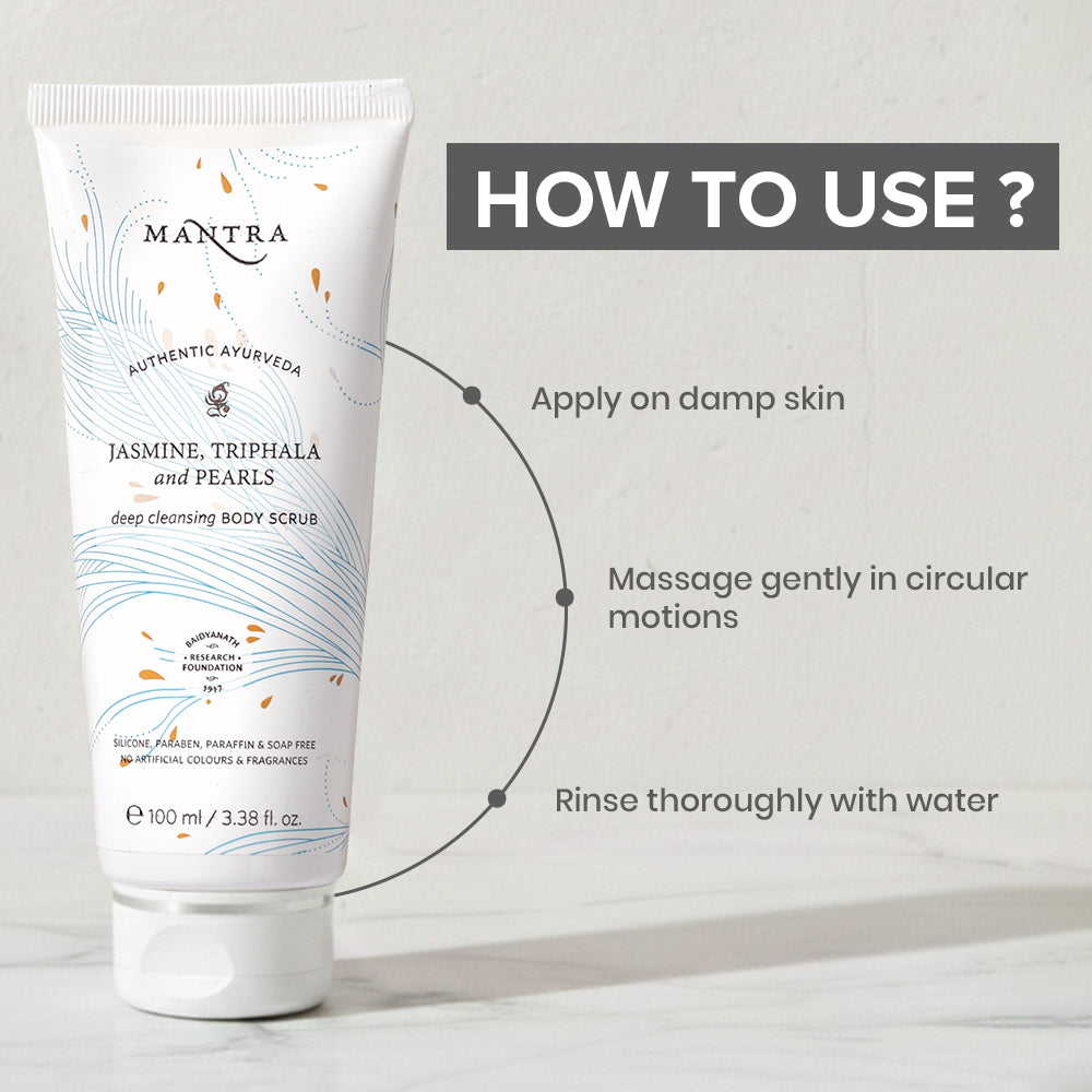 Jasmine Triphala And Pearls Deep Cleansing Body Scrub - Image 6