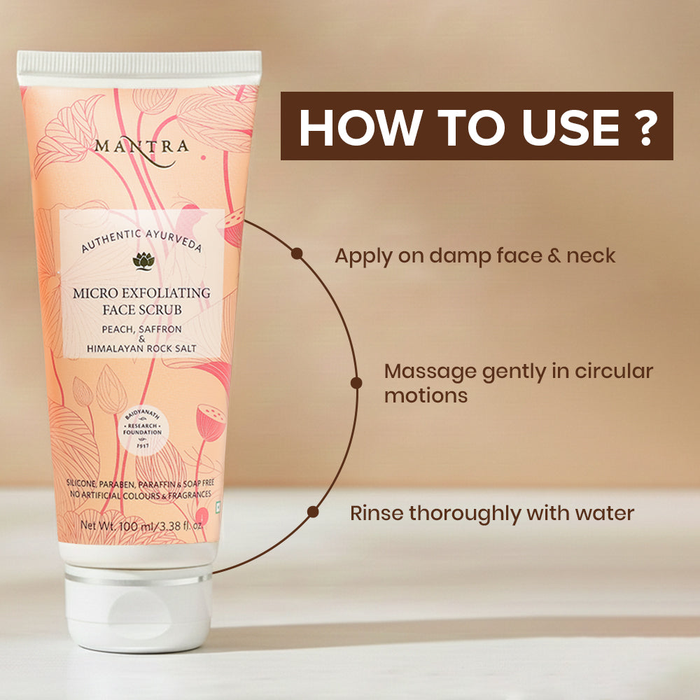 Peach Saffron And Himalayan Rock Salt Micro Exfoliating Face Scrub - Image 6