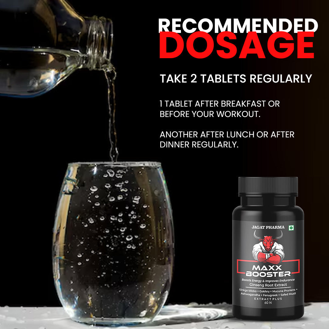 Jagat Pharma Maxx Booster- 60 Capsule Muscle Mass Gainer and Stamina Booster