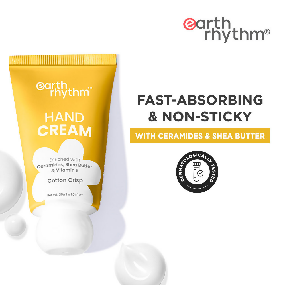 Earth Rhythm Cotton Crisp Hand Cream Enriched with Ceramide
