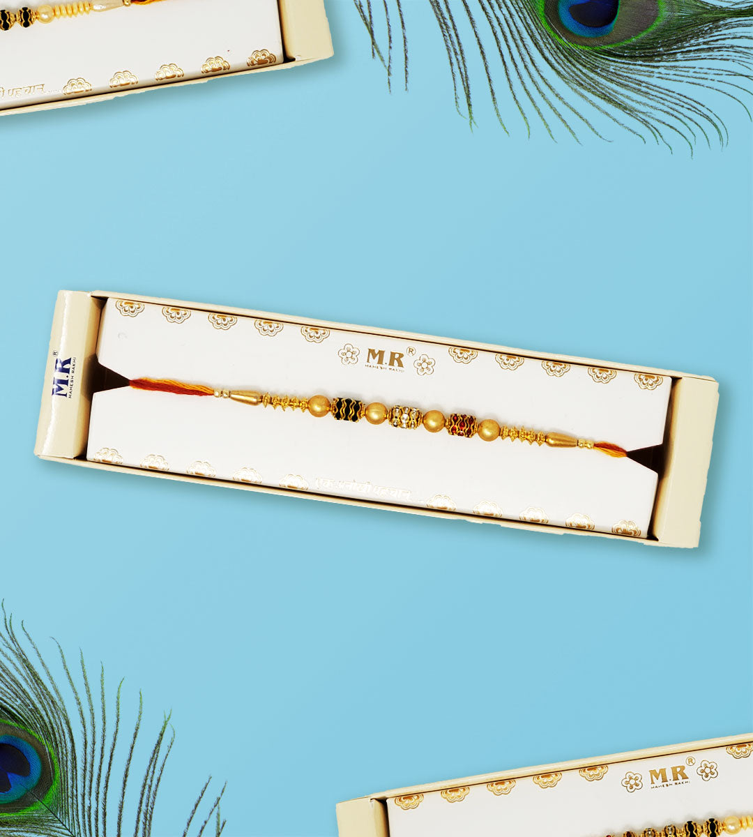 MR 3 Color Stone Rakhi