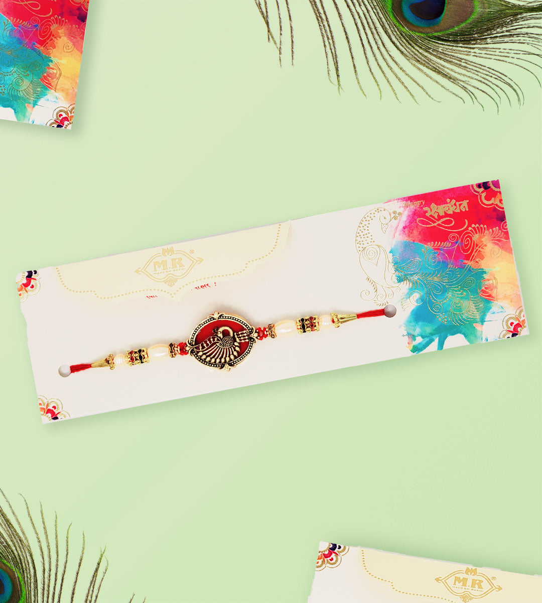MR Shy Peacock Rakhi