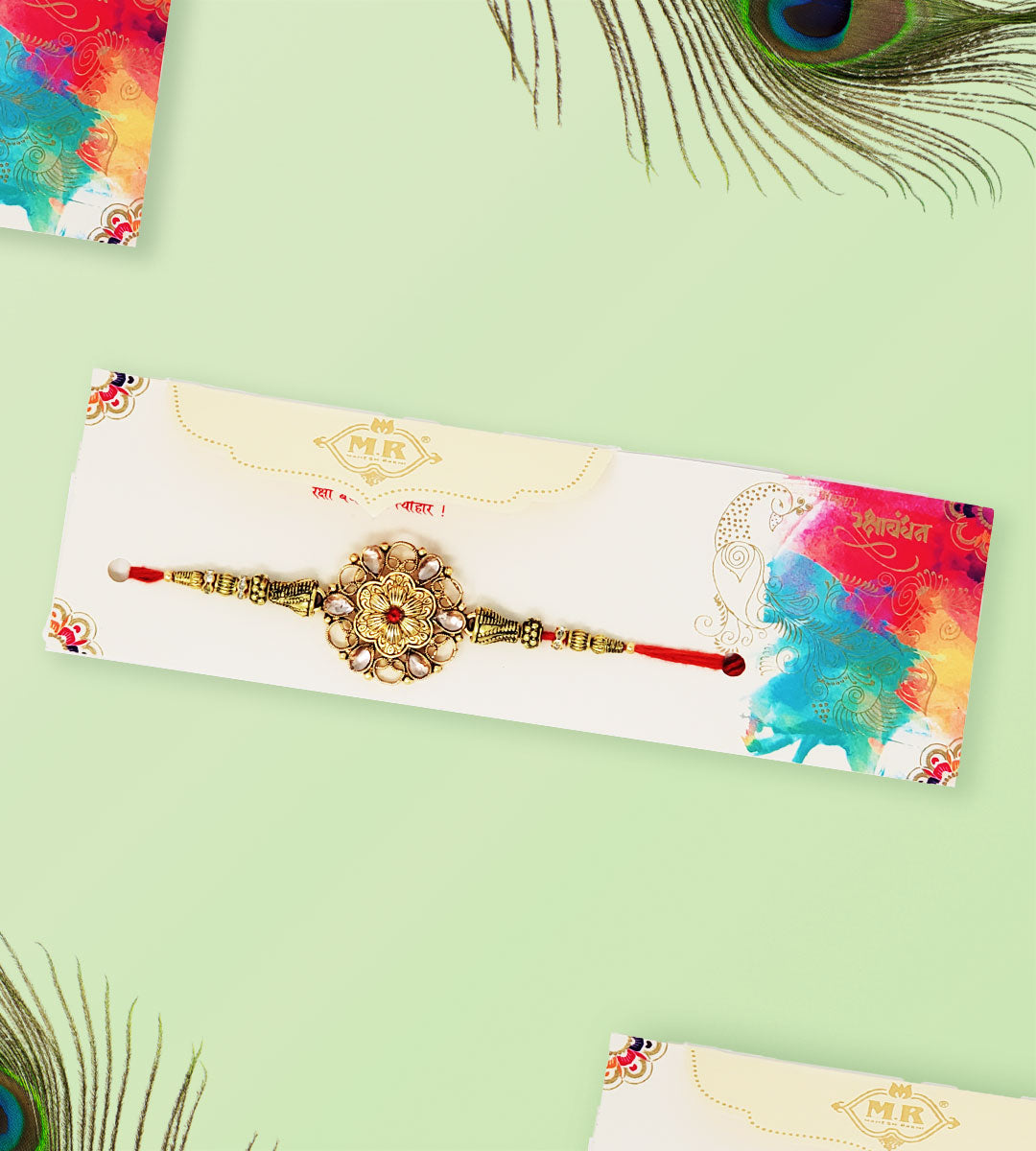 MR Stone Flower Rakhi
