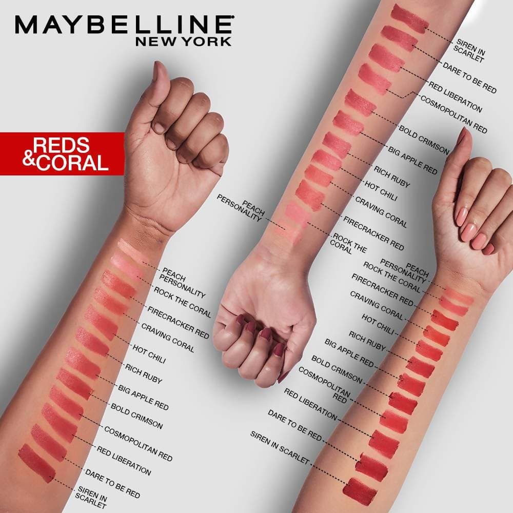 Maybelline New York Color Sensational Creamy Matte Lipstick / 640 Red Liberation