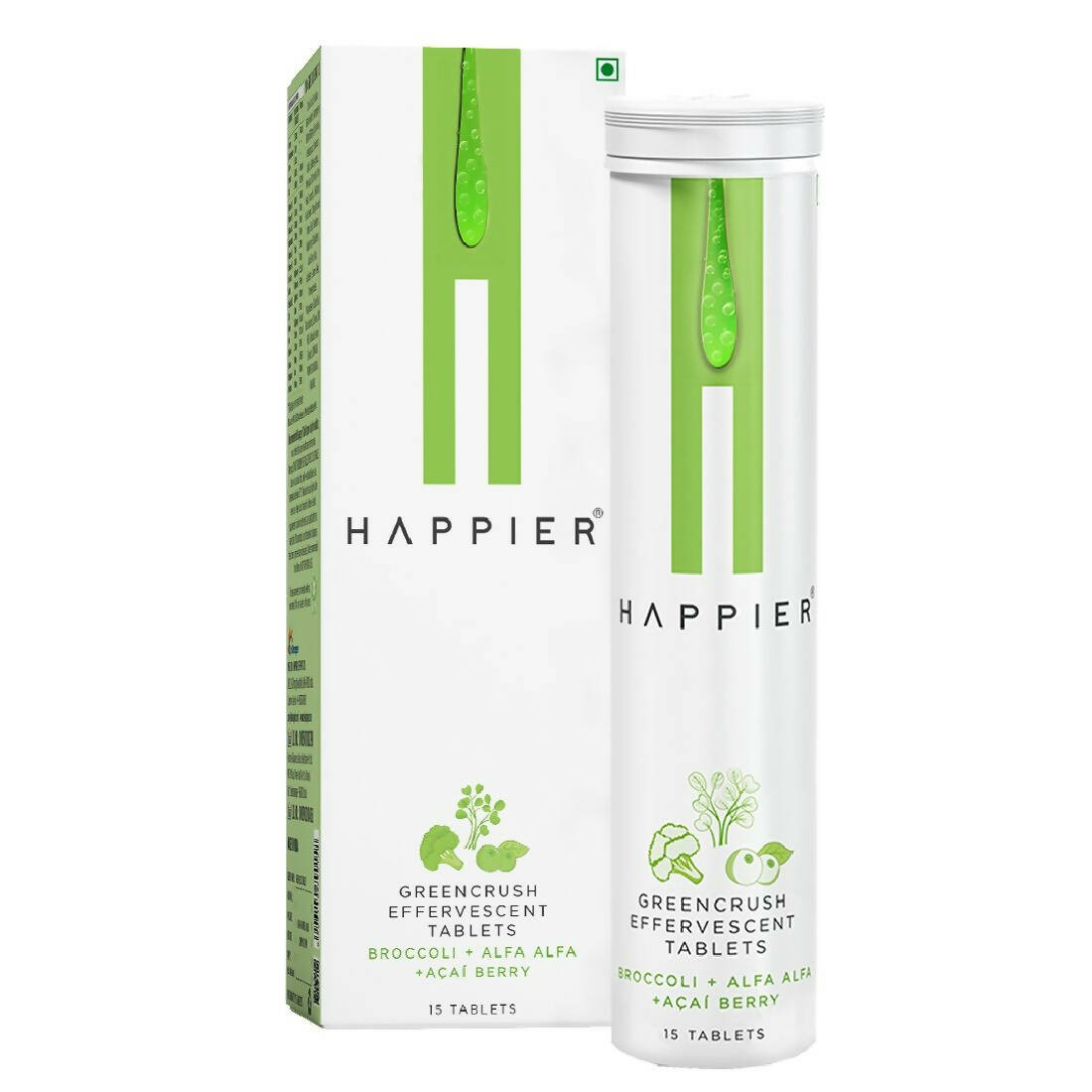 Happier Greencrush Effervescent Tablets