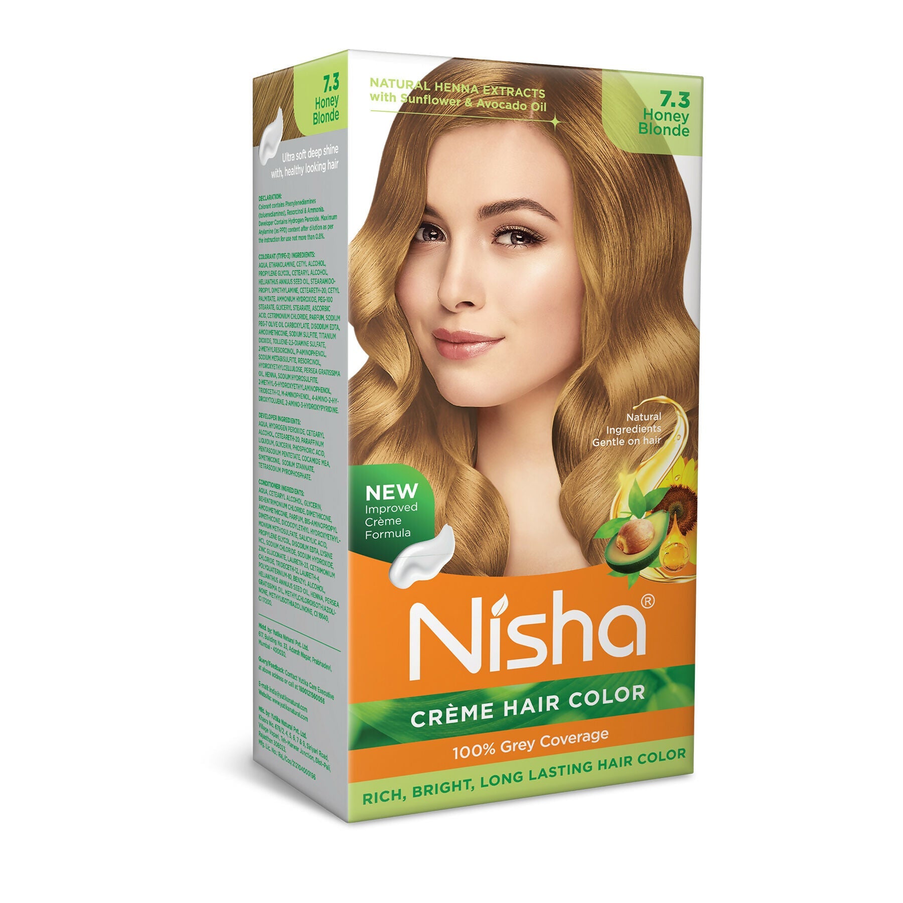 Nisha Creme Hair Color for Women - Honey Blonde