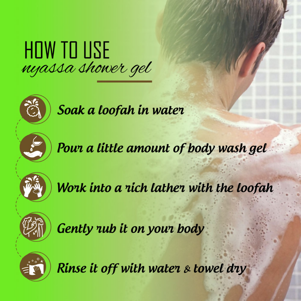 Nyassa Silky And Relaxing Temple Mogra Shower Gel With 6 Nourishing Actives