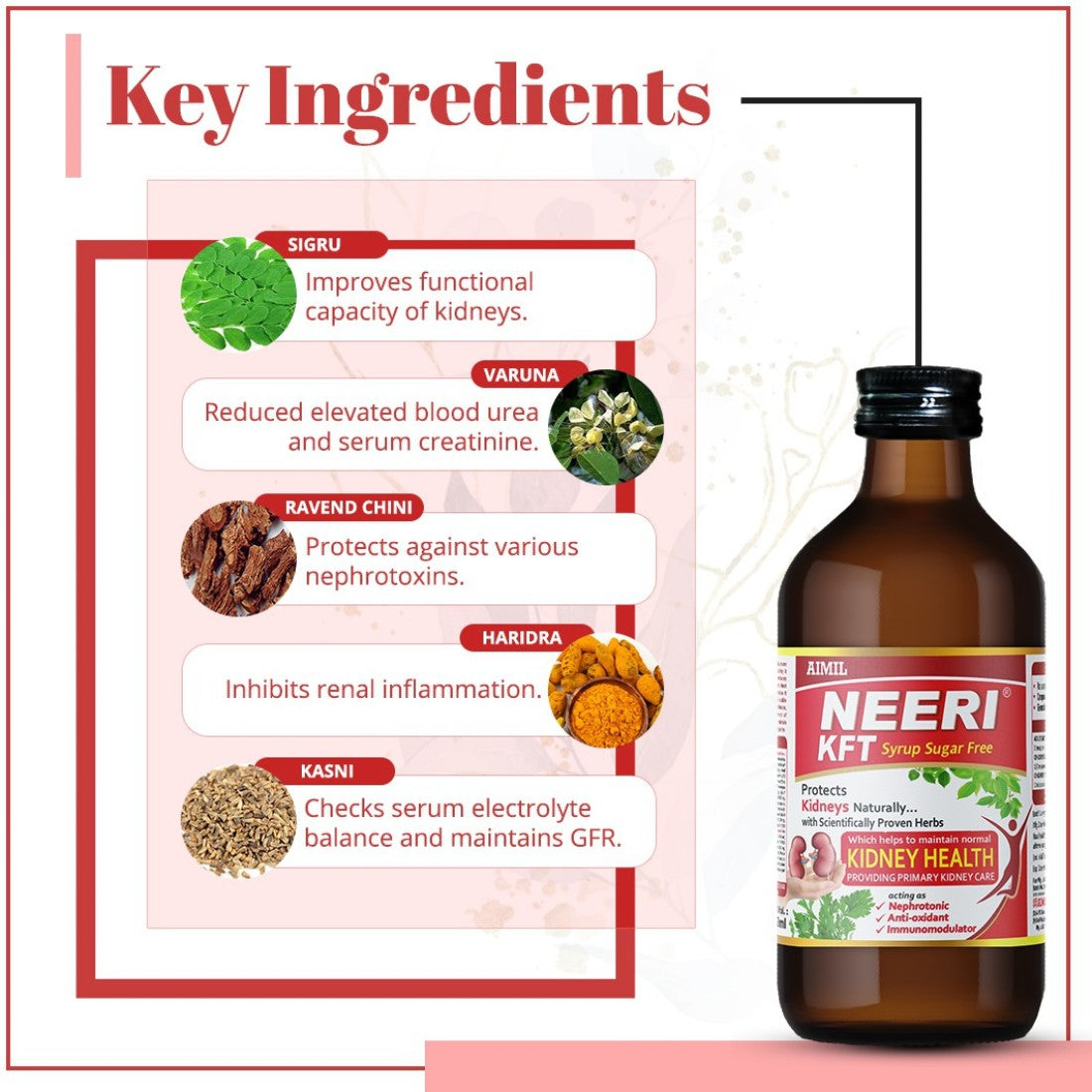 Aimil Ayurvedic Neeri Kft Syrup (Sugar Free) (200 ml)