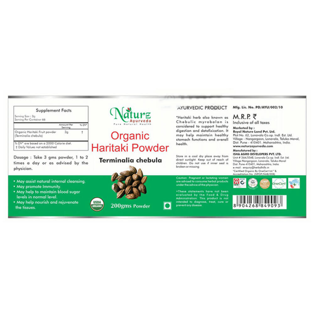 Naturz Ayurveda Organic Haritaki Powder