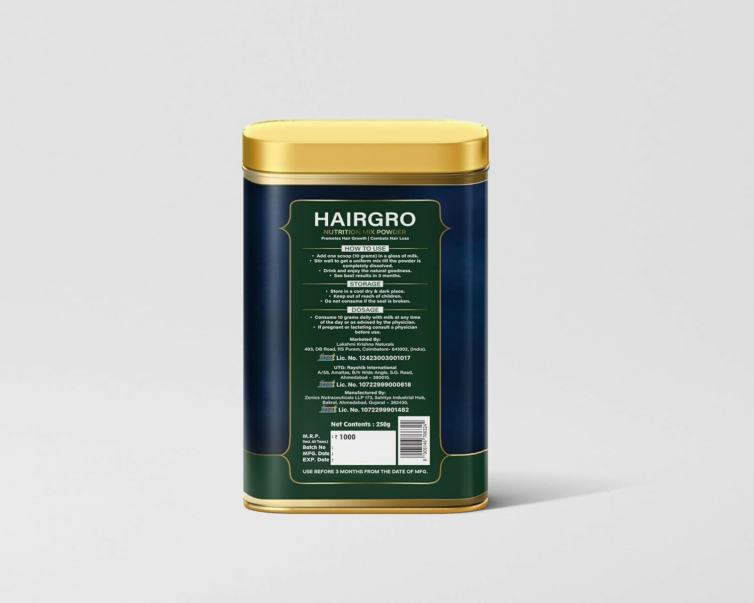 Lakshmi Krishna Naturals Hairgro Nutrition Mix Powder