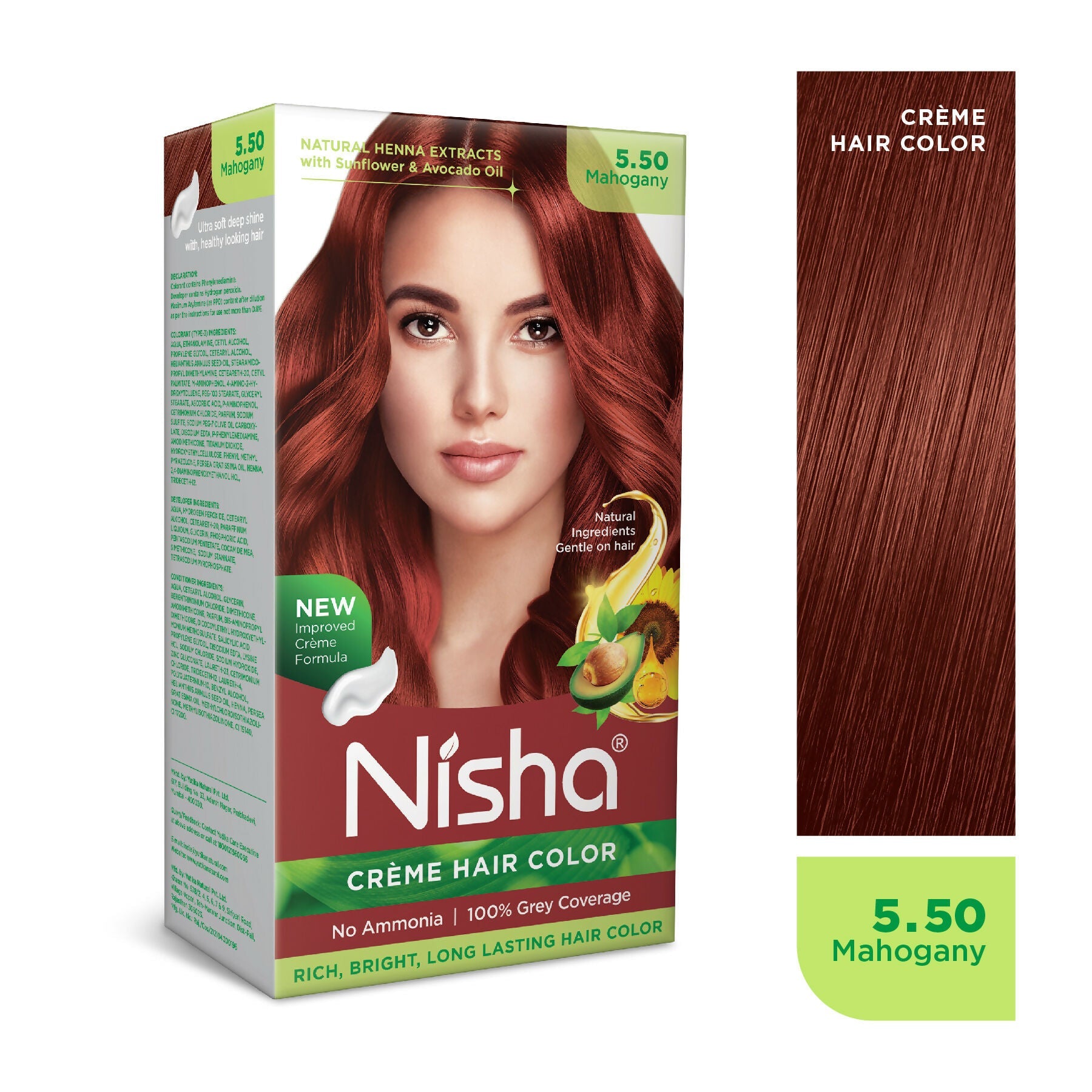 Nisha Creme Hair Color for Women - Mahogany