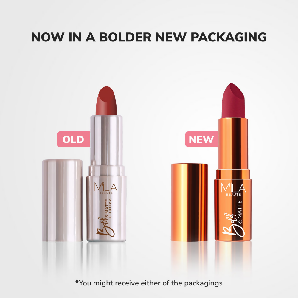 Mila Beaute Bold & Matte Long Lasting Highly Pigmented Lipstick - Fiery Fashion