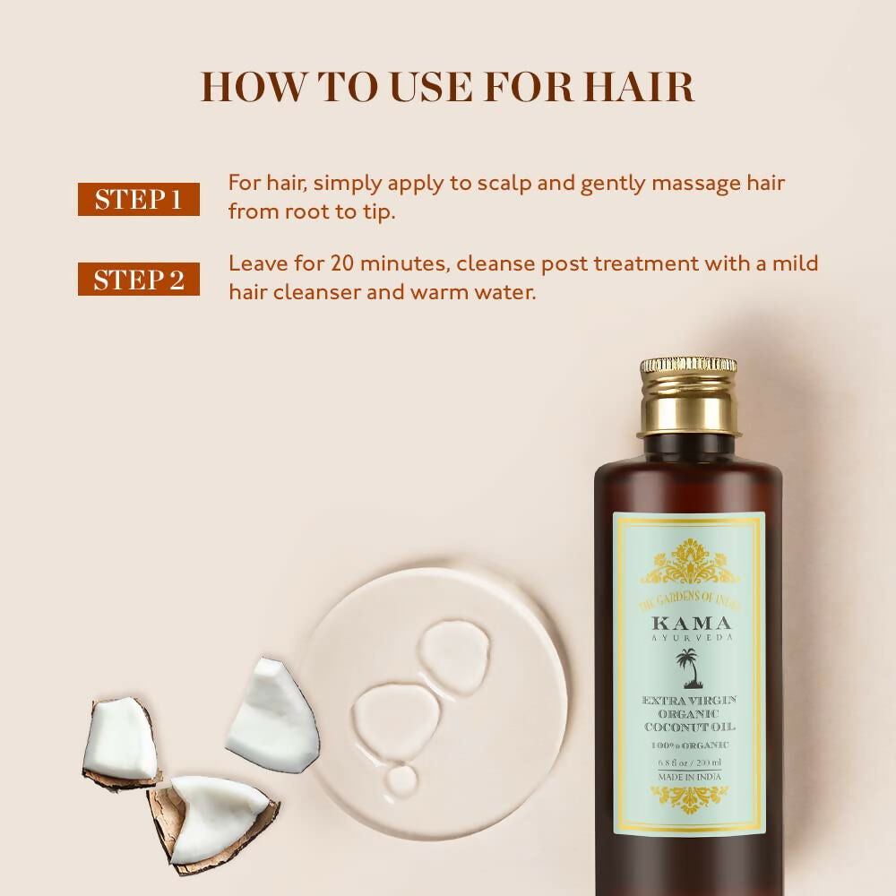Kama Ayurveda Extra Virgin Organic Coconut Hair Oil