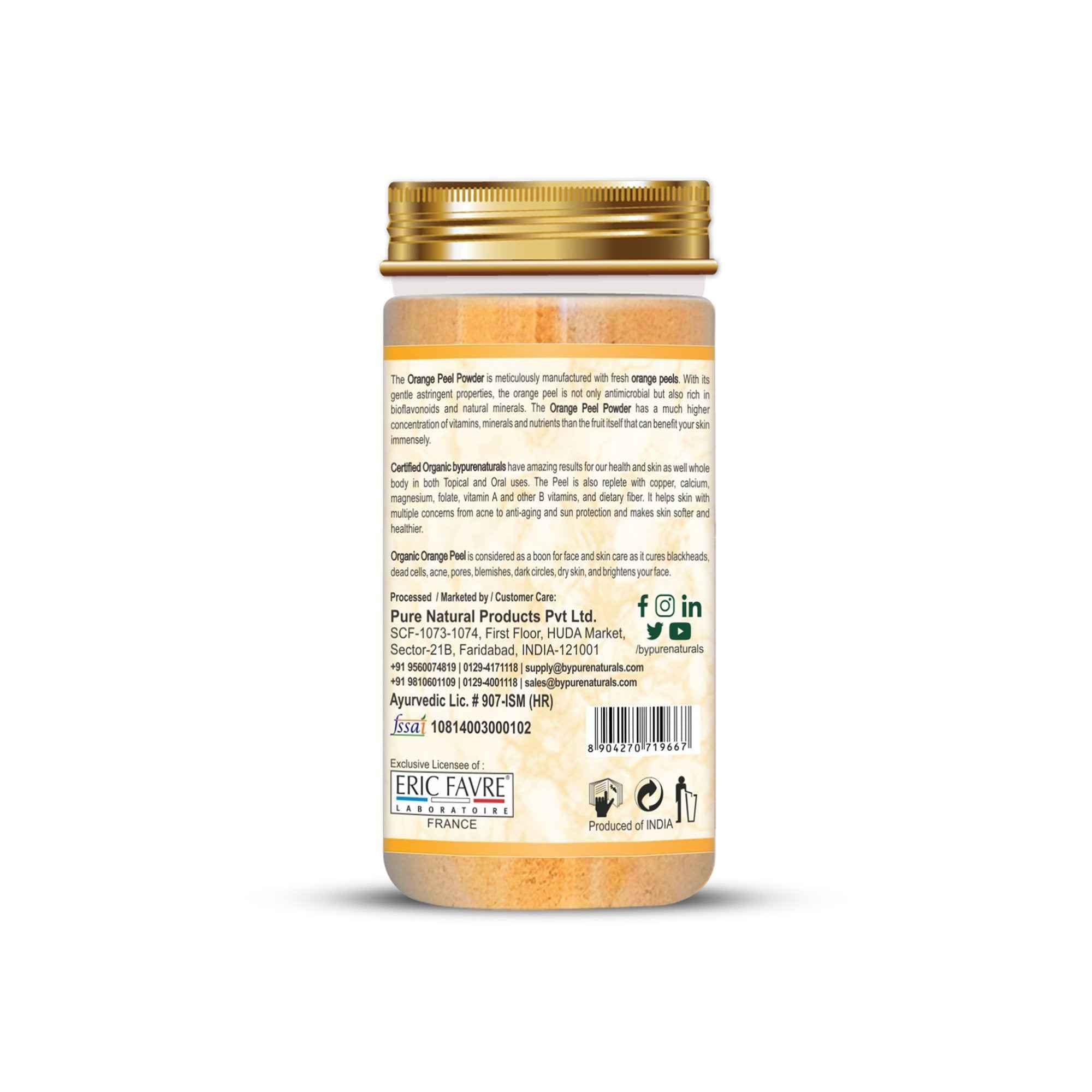 byPureNaturals Organic Orange Peel Powder