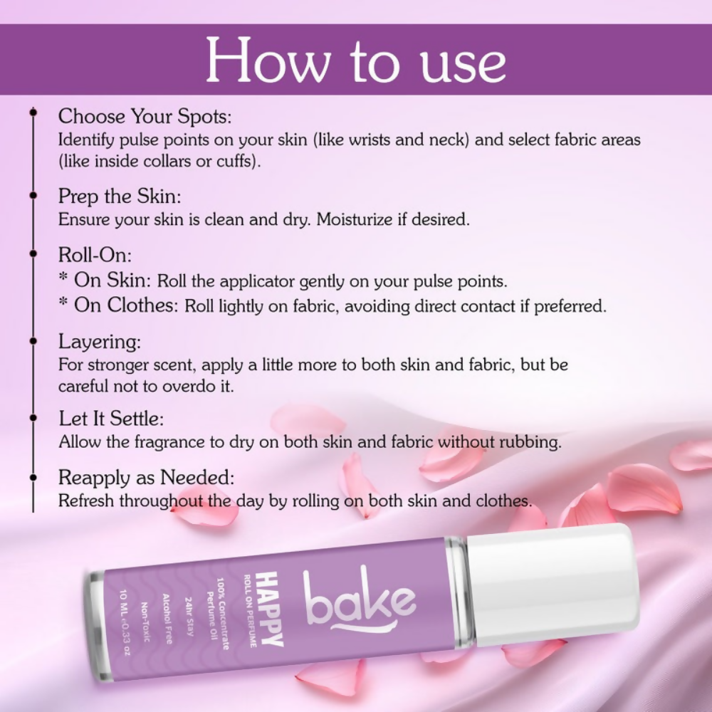 Bake Happy 100% Concentrated Perfume Oil Roll on Fragrance For Men & Women - Black Currant