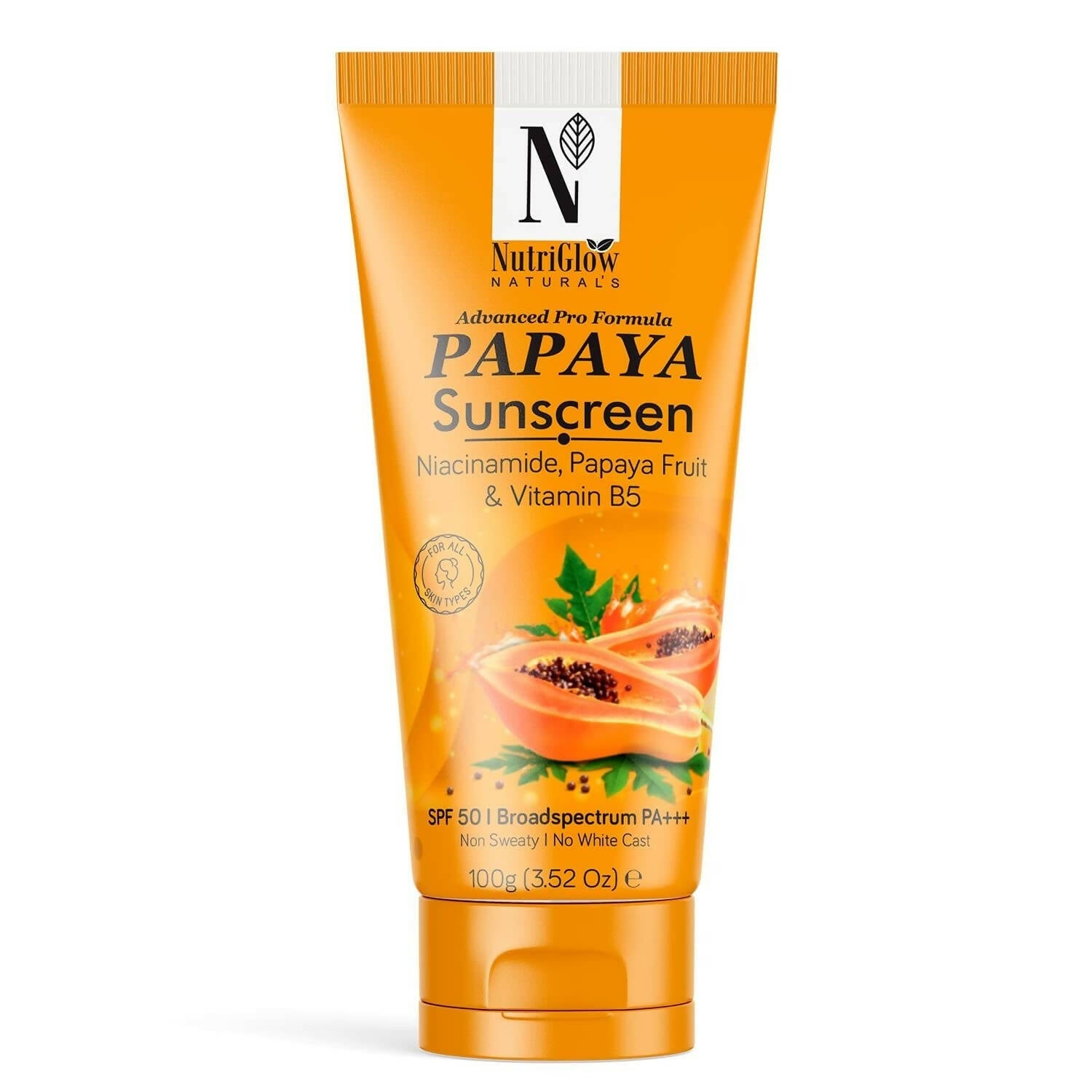 NutriGlow NATURAL'S Advanced Pro Formula Papaya Sunscreen SPF 50 PA+++