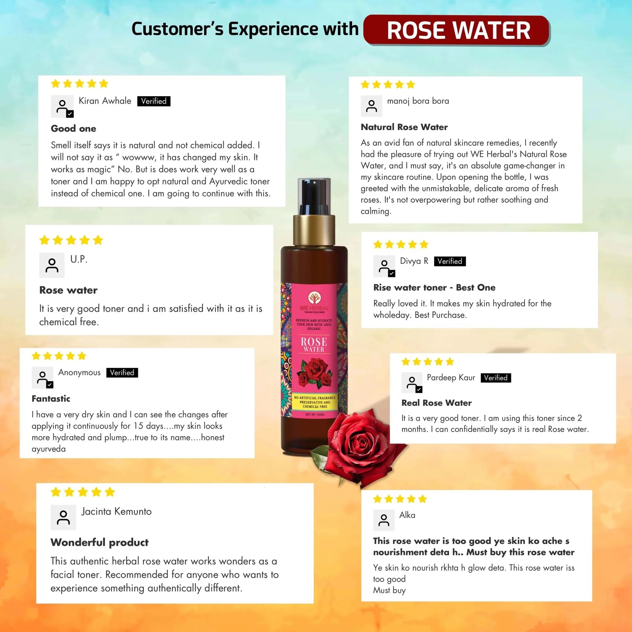 We Herbal Pure Rose Water: The Best Toner And Hydrating Solution For Your Skin