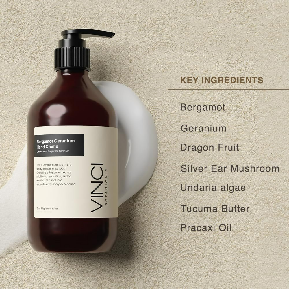 Vinci Botanicals Bergamot Geranium Hand Creme