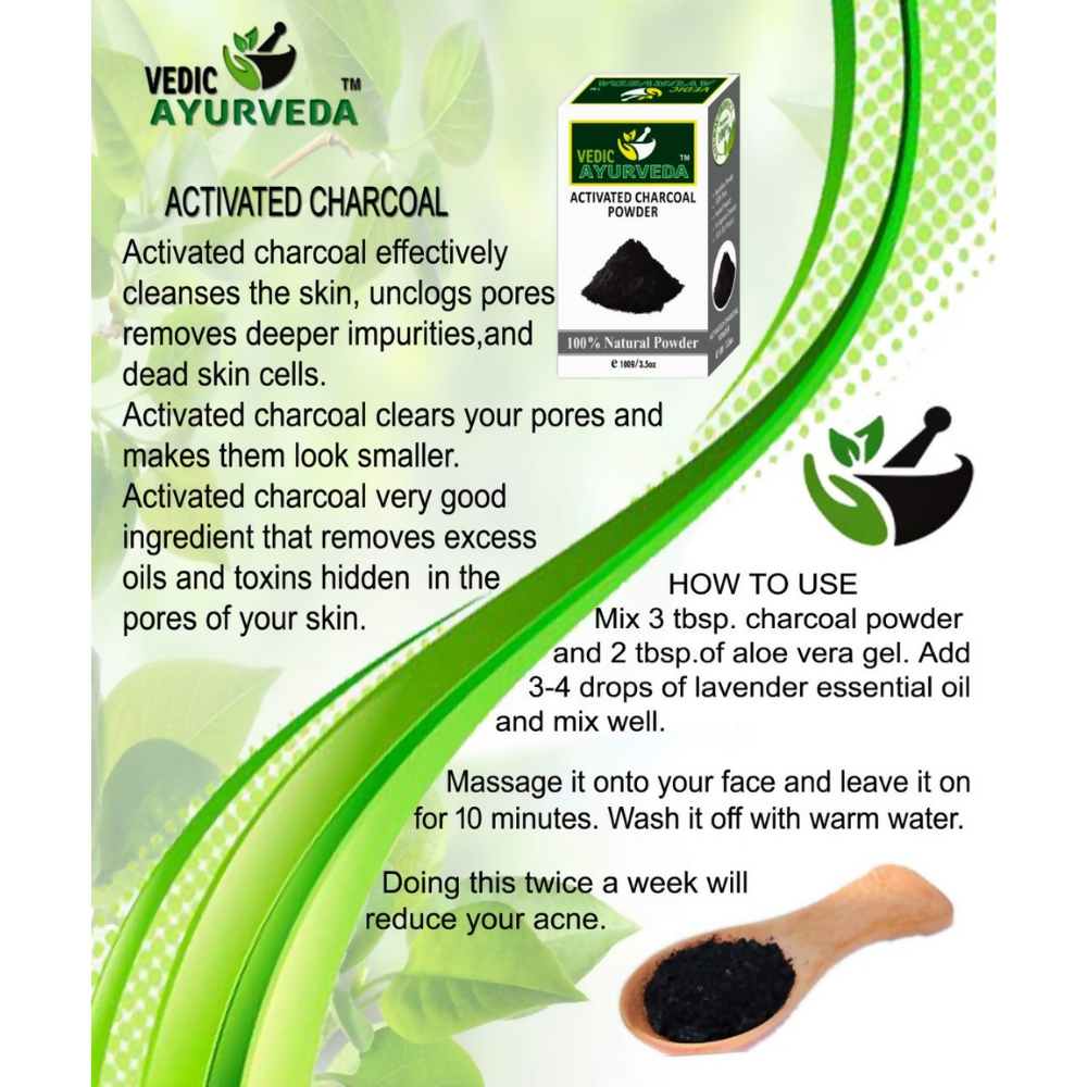 VedicAyurveda Activated Charcoal Powder