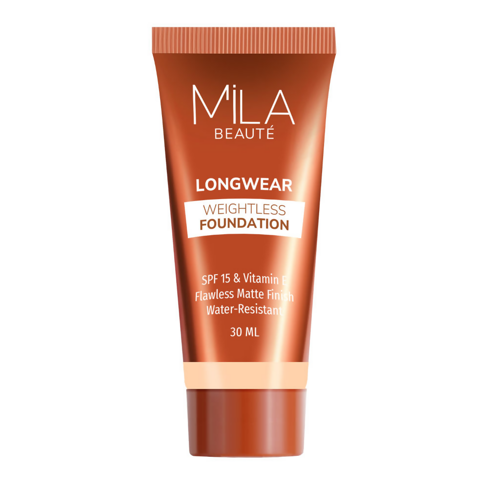 Mila Beaute Longwear Weightless Matte Finish Foundation with SPF 15 - Light Beige