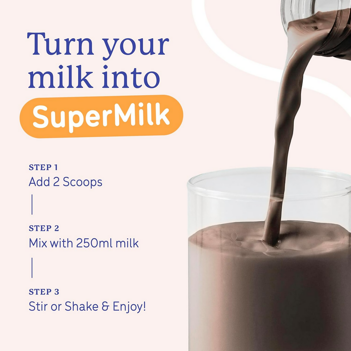 Gritzo SuperMilk Overall Growth (7-12y Boys) - Double Chocolate, with Super Gummies - Strawberry