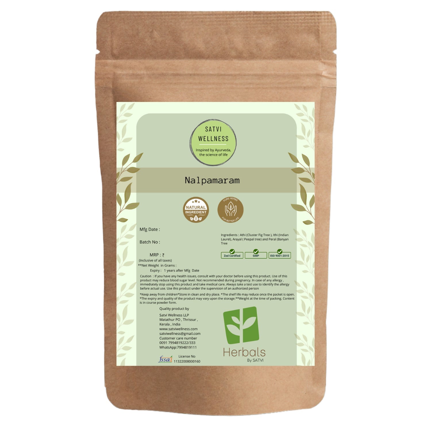 Satvi Wellness Naalpamaram Chopped