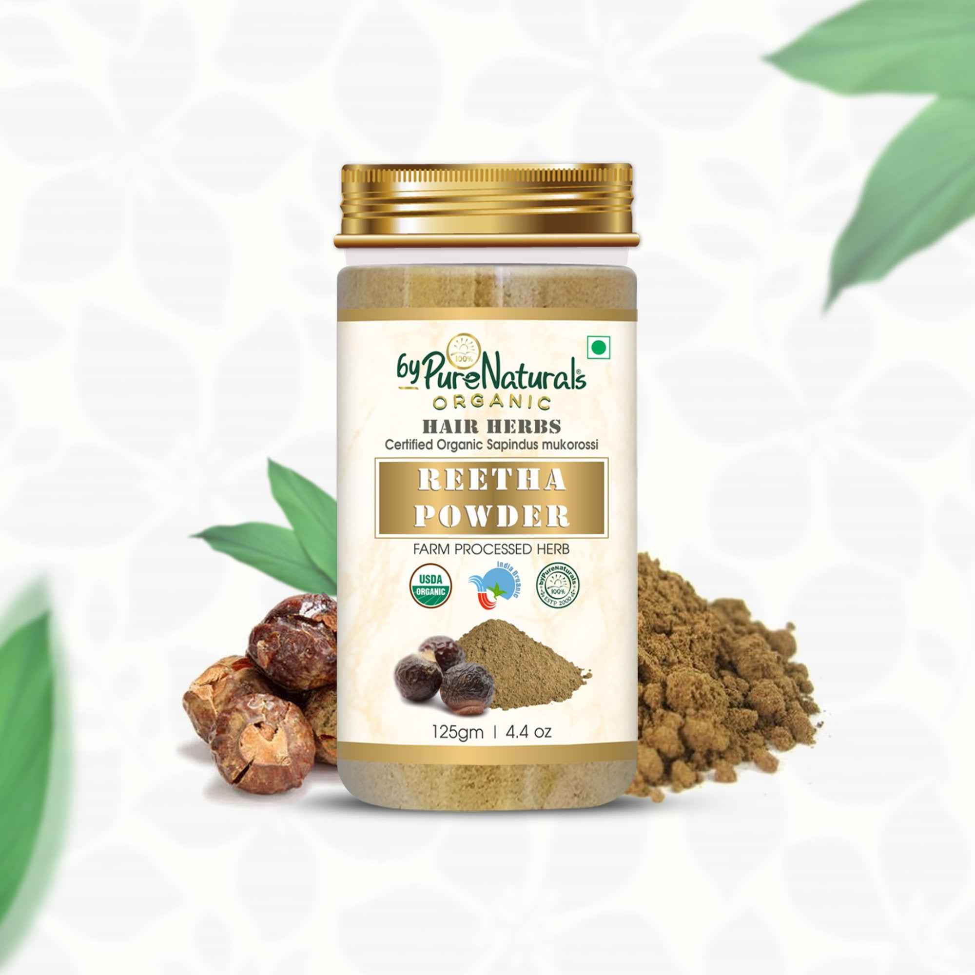 byPureNaturals Organic Reetha Powder